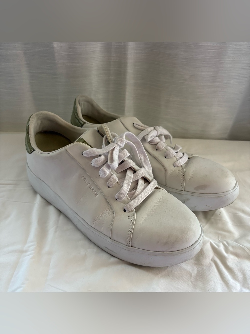 Cole Haan Shoes Platform Sneaker White Leather Women’s Size 8.5